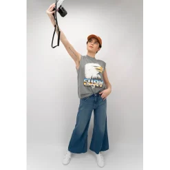 CROPPED HIGH RISE WIDE LEG