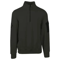 QUARTER ZIP LOGO SWEAT
