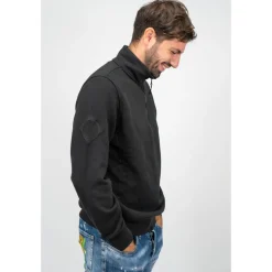 QUARTER ZIP LOGO SWEAT